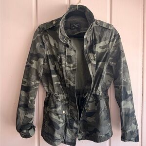 Love Tree Green 100% Cotton Camouflage Utility Jacket Sz M